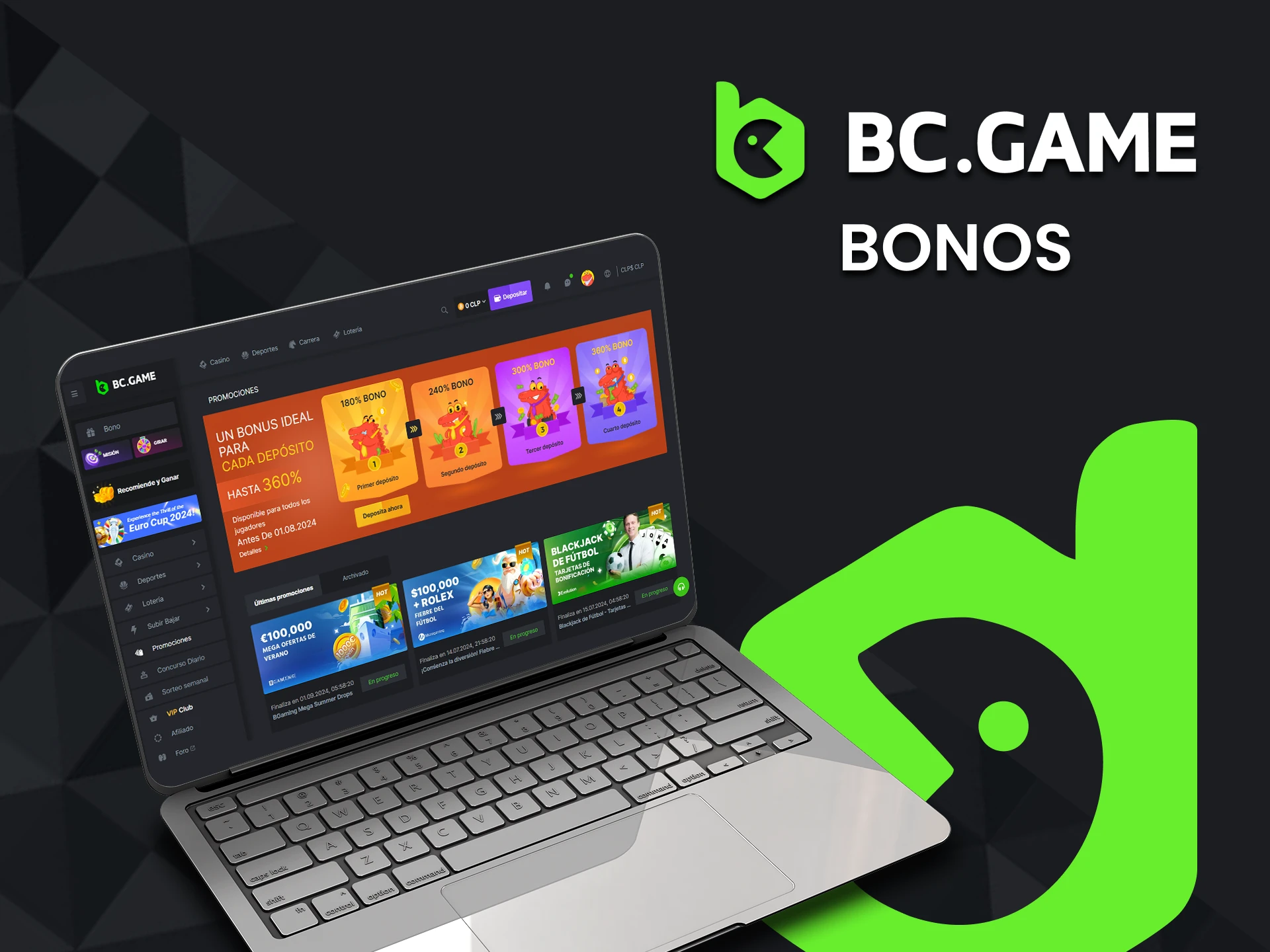 BC Game ofrece bonos para juegos de casino.