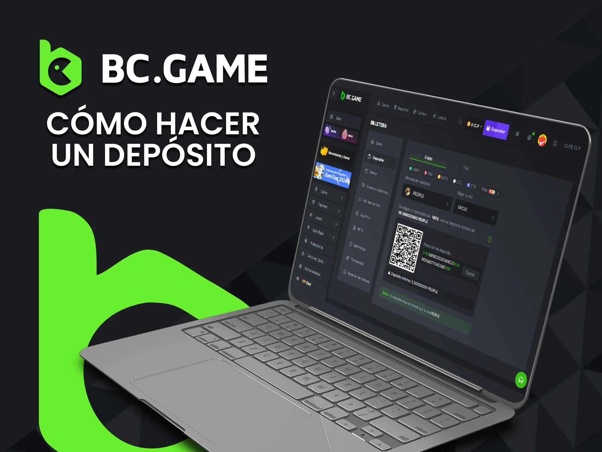 Le mostraremos cómo recargar fondos en BC Game.